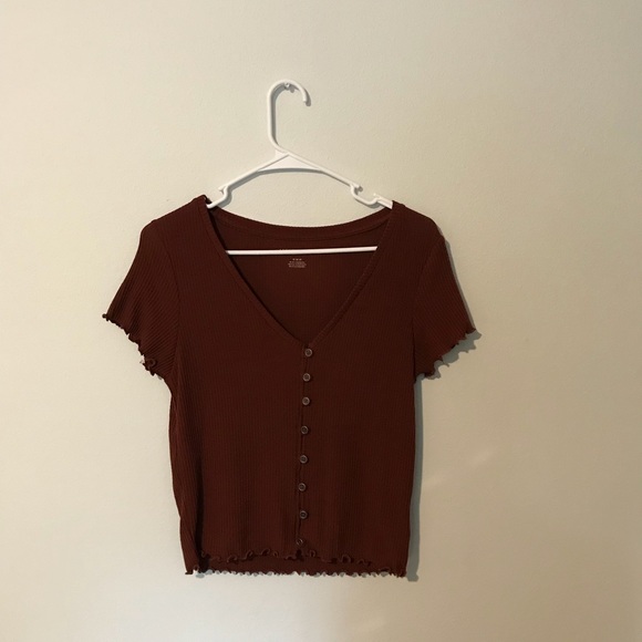 American Eagle Outfitters Tops - American Eagle Button Down V Neck